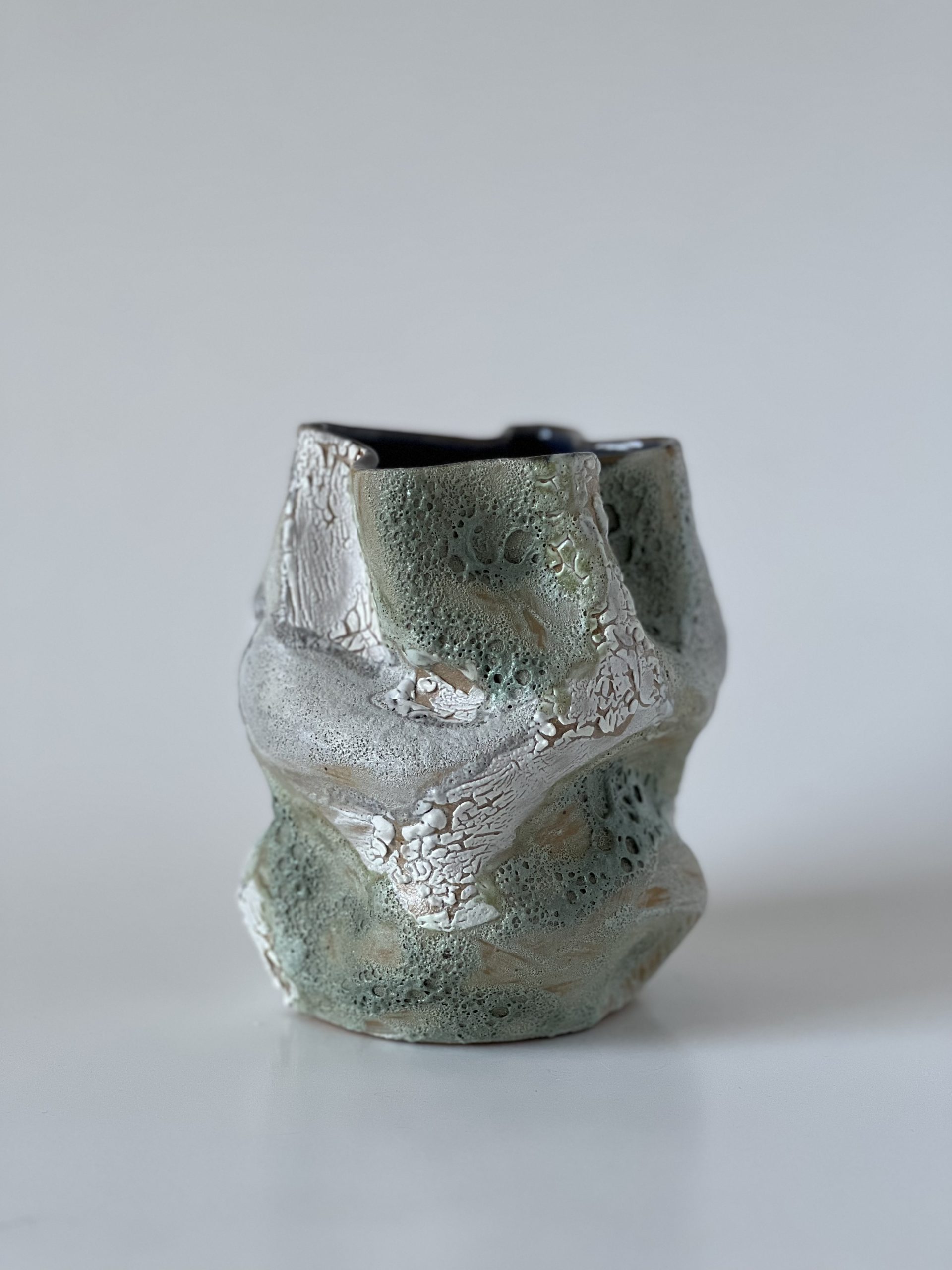 Krystal Yavicoli, "Cold Snap," 2023. Ceramic and glaze 5 ½ x 4 ¾ x 5 in.