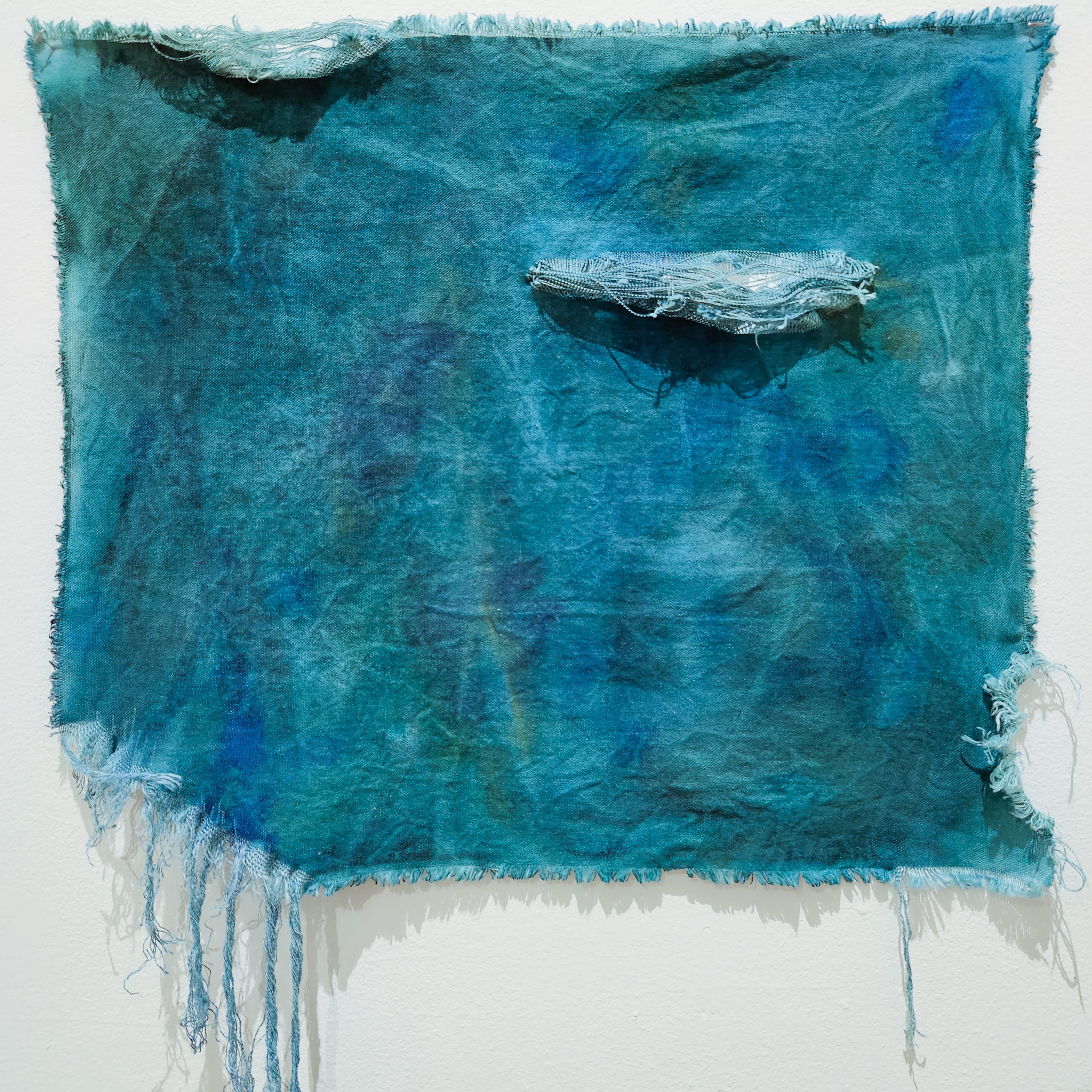 Krystal Yavicoli, "Mayday," 2023 Acrylic, ink, and snow on canvas 20 x 17 in.