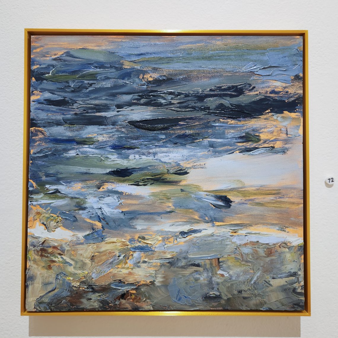 Kristin Golden "Willard Beach, May"
2022. Oil paint, 13 ¾ in x 13 ¾ in. Part of the "2023 Bachelor of Fine Arts and Bachelor of Arts Exhibition," University of Southern Maine Art Gallery.