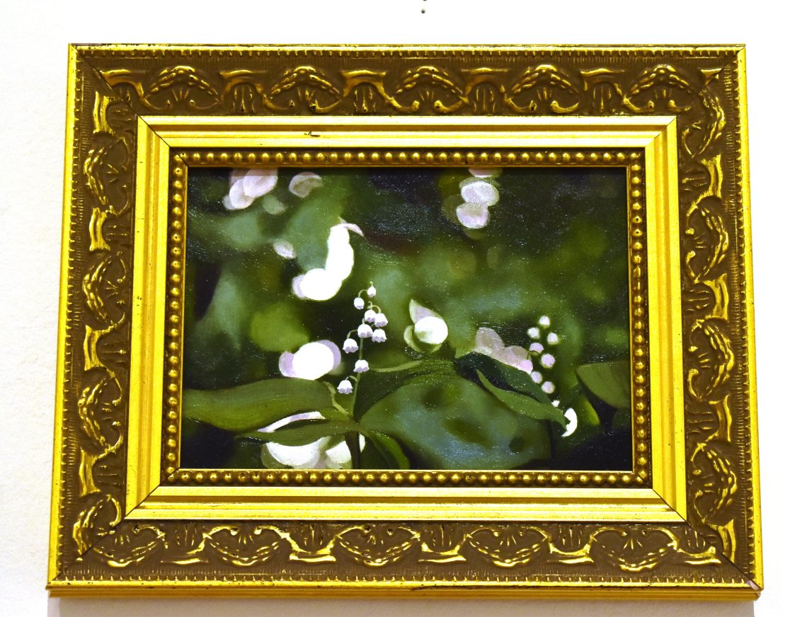 Claire Richardson, Untitled #11, 2024, Oil on Board, 10 1/4 in framed, 10 1/4 in framed, 7/8 in