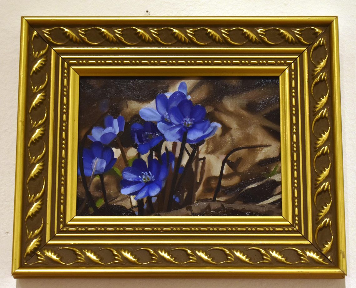 Claire Richardson, Untitled #9, 2024, Oil on Board, 7 1/2 in framed, 7 1/2 in framed, 1 1/4 in