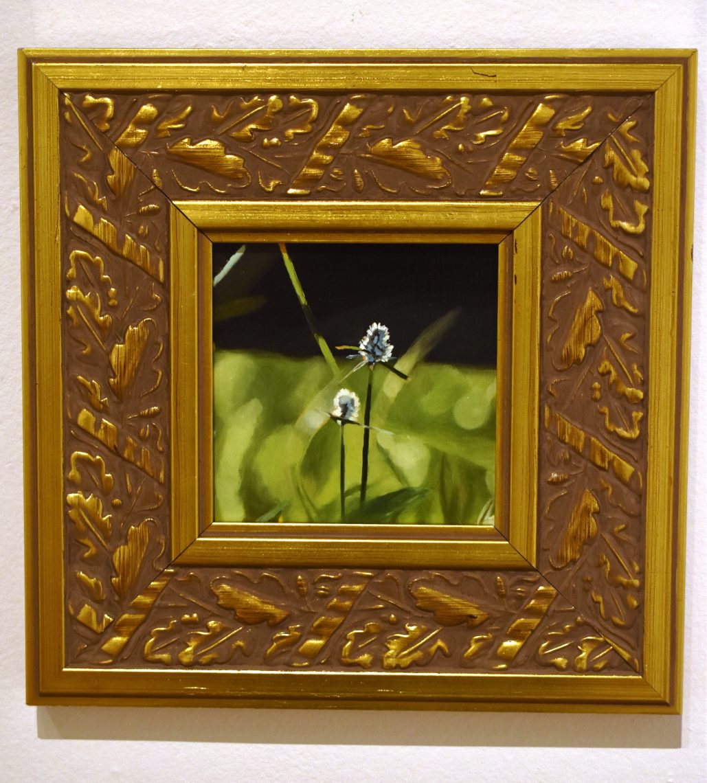 Claire Richardson, Untitled #9, 2024, Oil on Board, 7 1/2 in framed, 7 1/2 in framed, 1 1/4 in