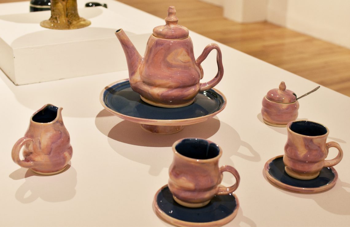 Annika Soderberg, “Tea for Two”, 2024, Stoneware with Glaze, Dimensions variable 
