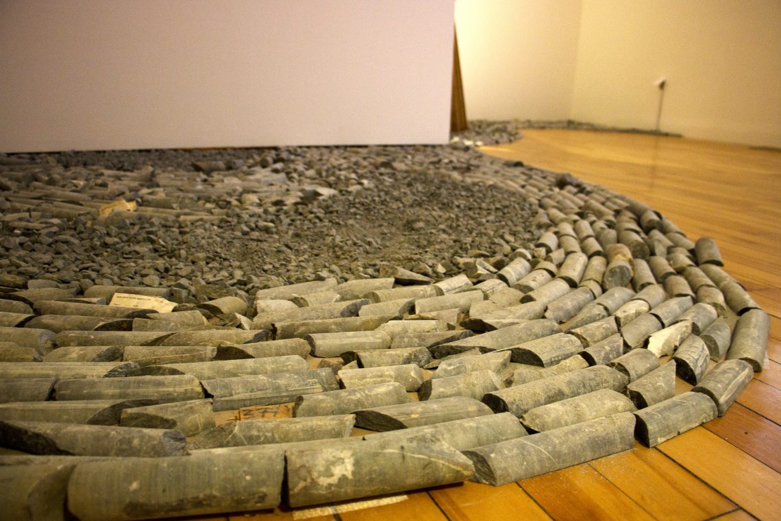 Stephanie Garon, "under/current," 2024. Installation view, "under/current" exhibition, University of Southern Maine Art Gallery, 2024. Photo: John Harlow.