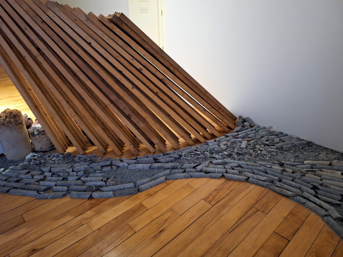 Stephanie Garon, "under/current," 2024. Installation view, "under/current" exhibition, University of Southern Maine Art Gallery, 2024. Photo: John Harlow.