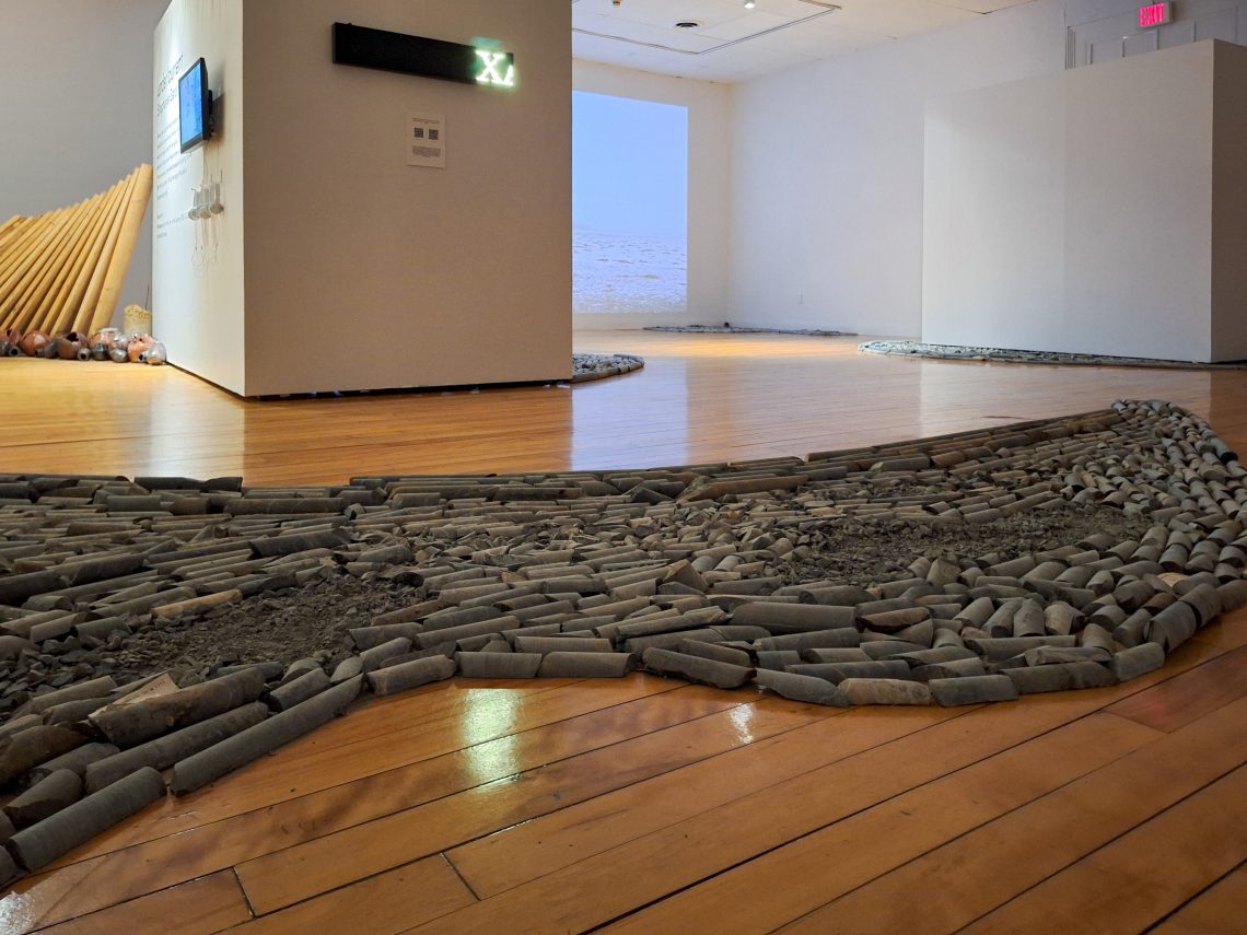 Stephanie Garon, "under/current," 2024. Installation view, "under/current" exhibition, University of Southern Maine Art Gallery, 2024. Photo: John Harlow.