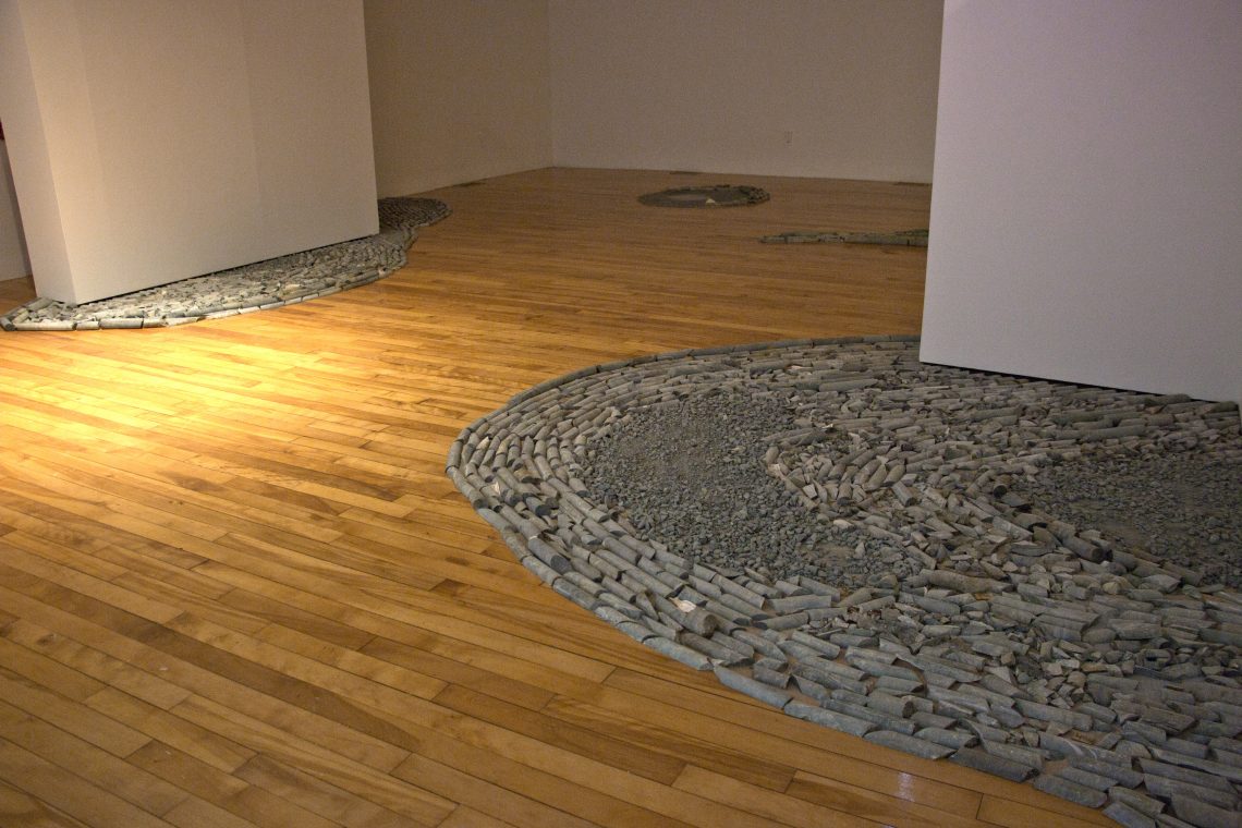 Stephanie Garon, "under/current," 2024. Installation view, "under/current" exhibition, University of Southern Maine Art Gallery, 2024. Photo: John Harlow.