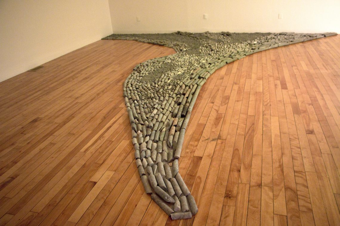 Stephanie Garon, "under/current," 2024. Installation view, "under/current" exhibition, University of Southern Maine Art Gallery, 2024. Photo: John Harlow.