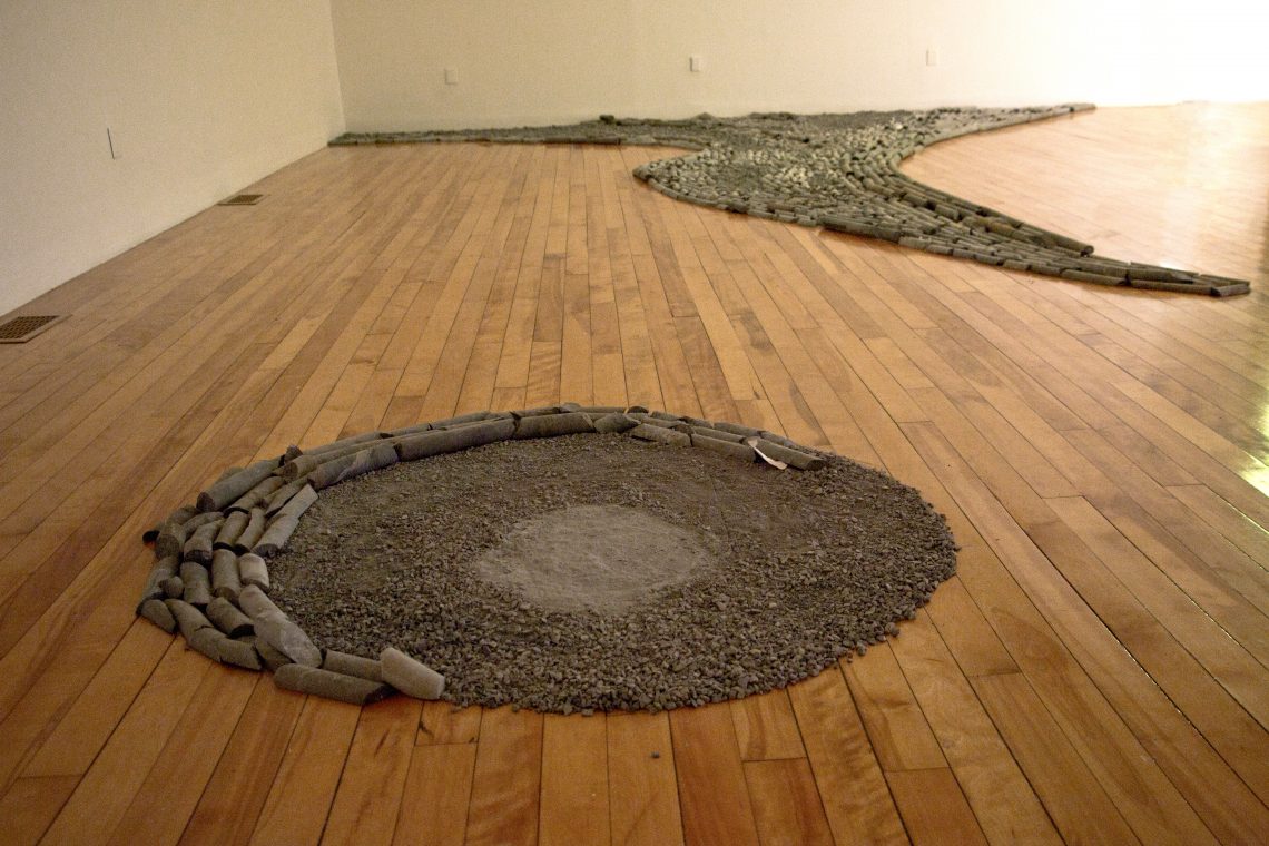 Stephanie Garon, "under/current," 2024. Installation view, "under/current" exhibition, University of Southern Maine Art Gallery, 2024. Photo: John Harlow.