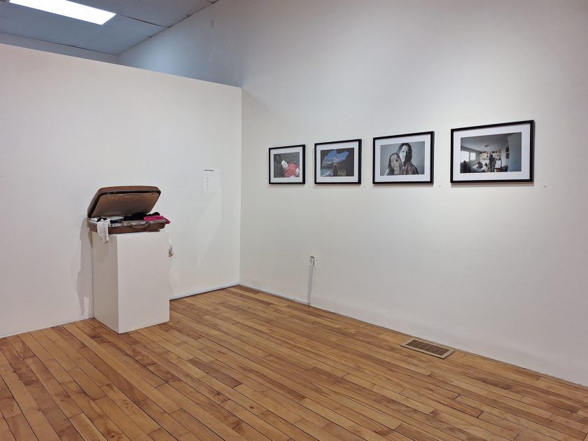 Installation by artist Adalei Brooks. Part of the 2026 Bachelor of Fine Arts/Bachelor of Arts Exhibition, University of Southern Maine Art Gallery, Gorham, Maine.