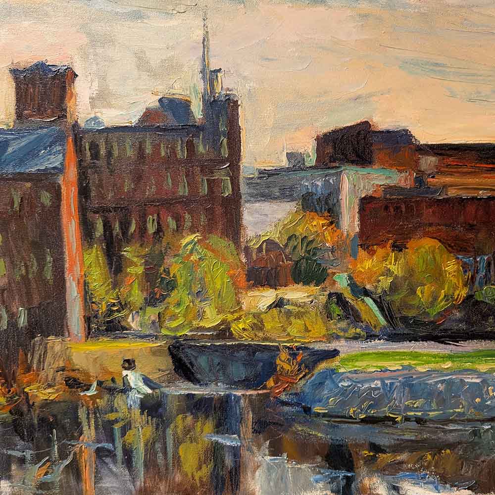 A painting in the Franco-American Center's large collection