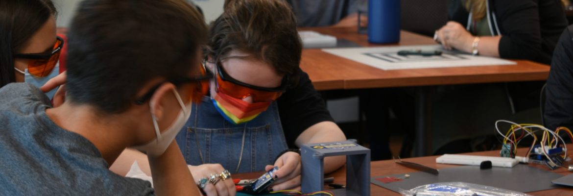 picture of students working on their curesat2022 CubeSat Competition Build Phase