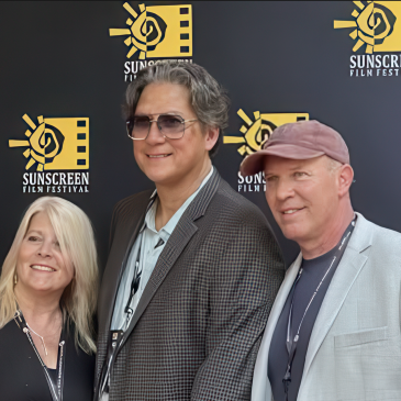 Susan Elliott, Robert Henriquez and Clint Elliott at the Sunscreen Film Festival in St. Petersburg, Florida.