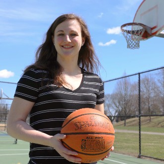 Jackie Luckhardt is a leader on the basketball court and the classroom as a Leadership Studies major.