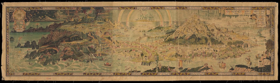 An anciente mappe of Fairyland by Bernard Sleigh (1920).
