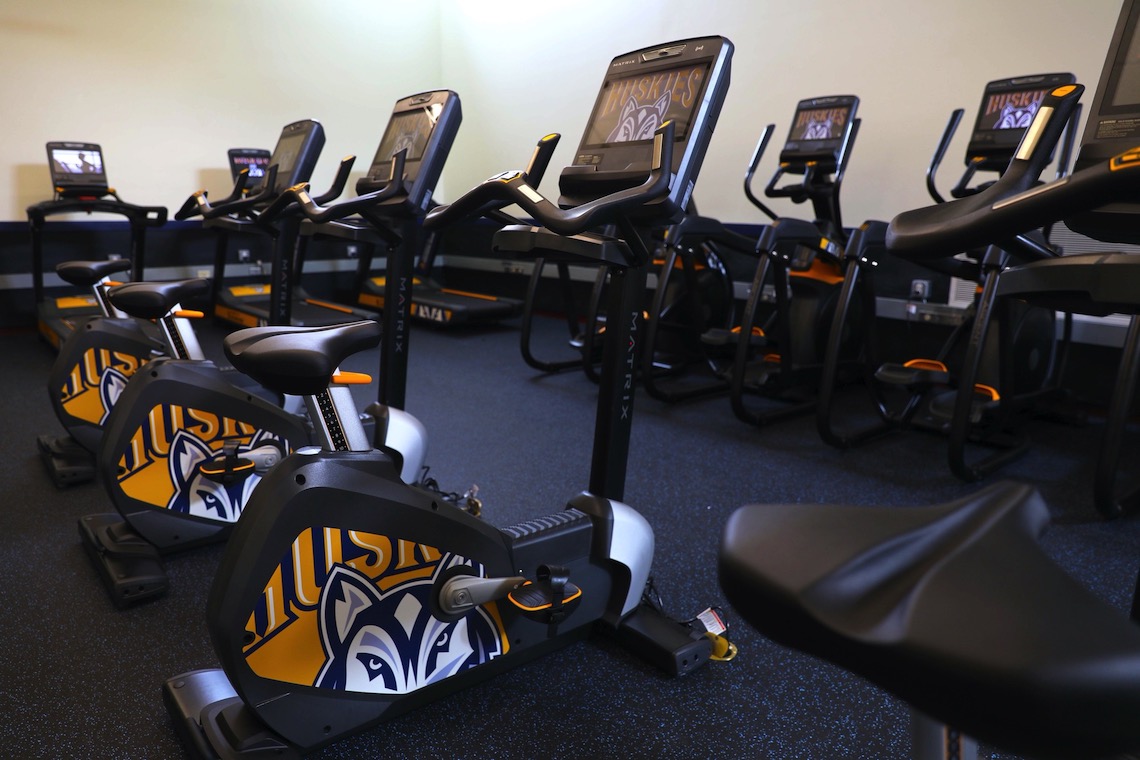 A university-wide upgrade in fitness equipment brought new stationary bicycles to the Costello Complex.
