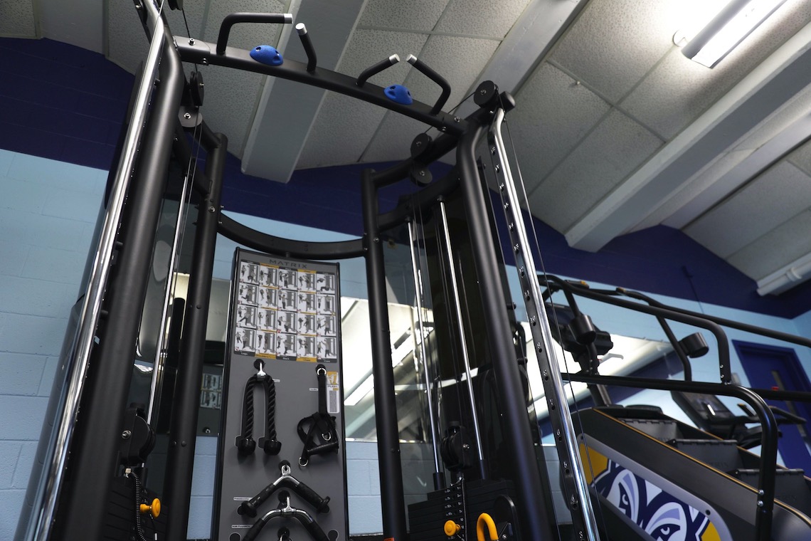 All of the new fitness equipment at Sullivan Gym was provided and installed by the Matrix company.