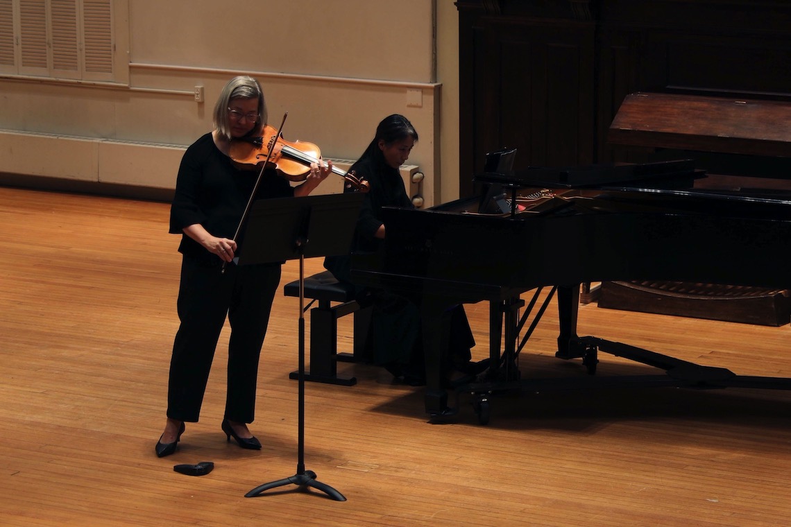 Chiharu Naruse provided piano accompaniment at Kimberly Lehmann's viola concert.
