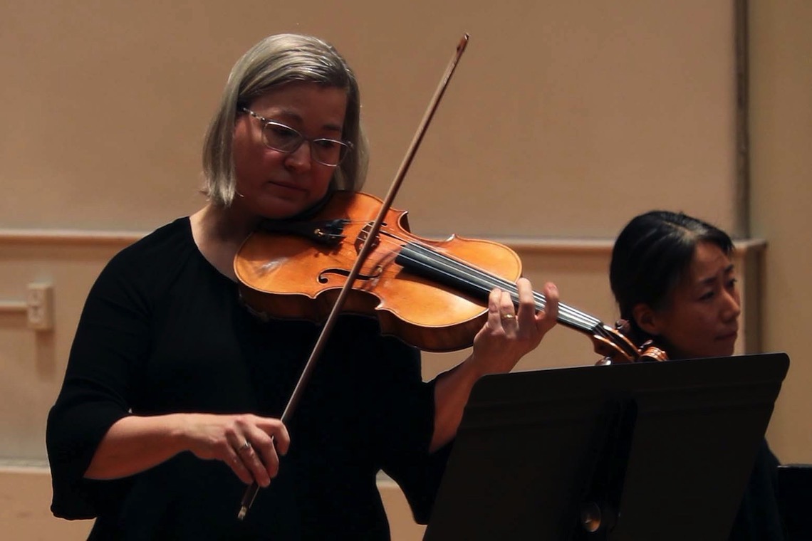 Kimberly Lehmann played music by only female composers for her viola concert during Women's History Month.
