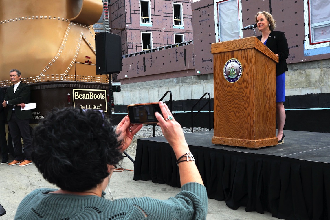 USM Foundation President Ainsley Wallace explains how a gift the L.L. Bean will benefit the Portland Commons development project.
