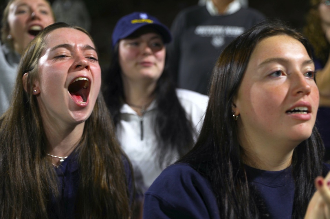 With the championship game tied in the final minutes of regulation, fans of the women's soccer team cheered all the louder for the go-ahead goal.
