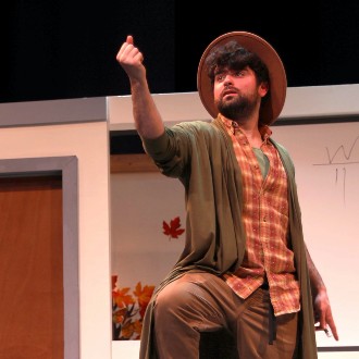 Brooks Ewald commands the stage as Jaxton in "The Thanksgiving Play."