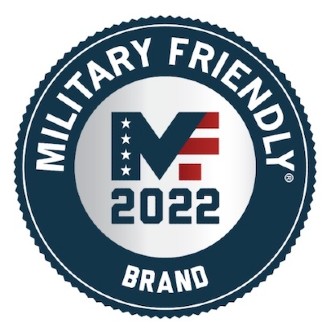Logo for the Pennsylvania-based publication Military Friendly.