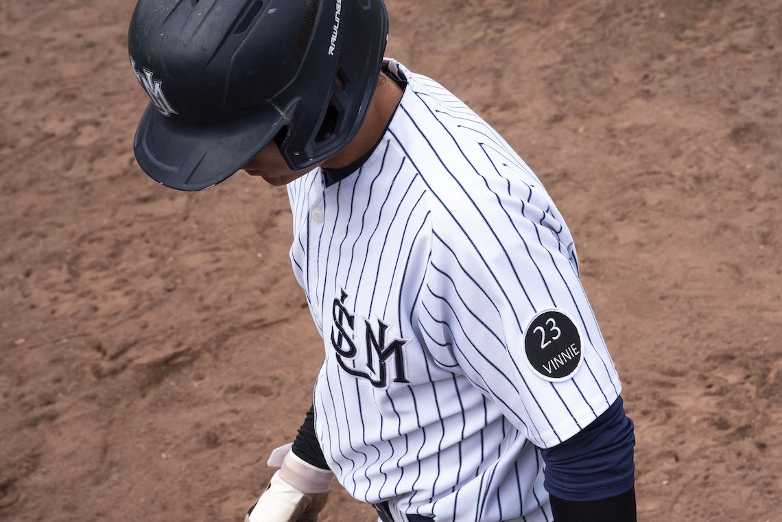 During the 2023 baseball season, players wore a patch in memory of former player and coach Vinnie Degifico.