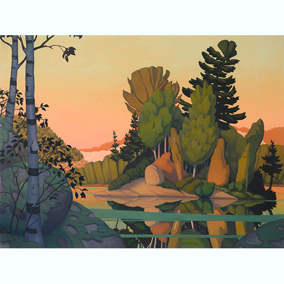 Oil Painting, "Little Sugarpear Island II (after AJ Casson)", 2023. Oil on canvas, 48”x36”, by Nathaniel Meyer