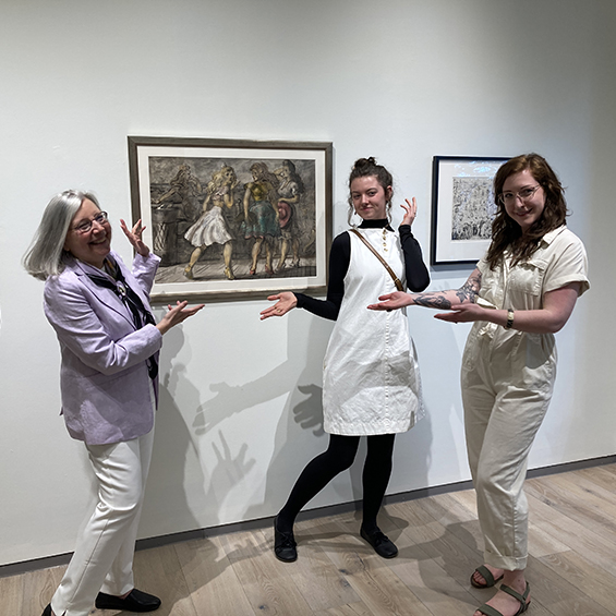 Donna Cassidy, Abby Dunnigan, & Lizzie Hand at Shifting Sands Exhibition Opening