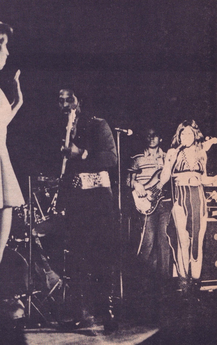 Ike Turner struts into the foreground during a concert with Tina Turner at Hill Gym on March 24, 1974. (Courtesy: Free Press/USM Libraries Special Collections)