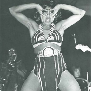 Reviews of Tina Turner's concert at Hill Gym on March 24, 1974, focused as much on her dancing as her singing. (Courtesy: Reflection 1975, USM Digital Commons)