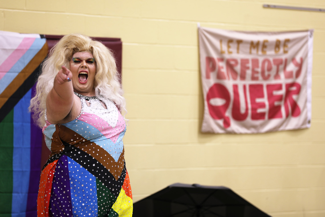 In addition to serving on the planning committee for Gorham Pride, Bryan Spaulding also performed in the drag show as Queen Letta.