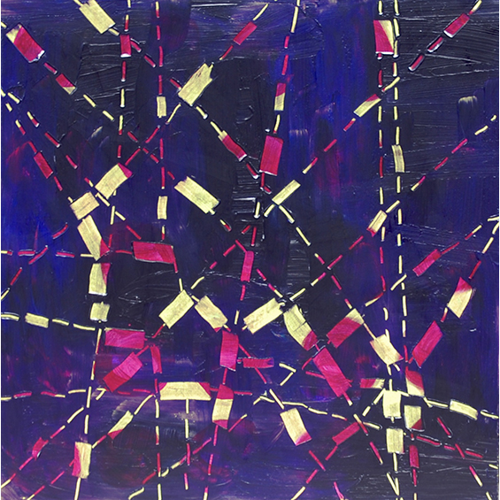 Ali Dion, "Melatonin, Acrylic on Canvas, 36" X 36"