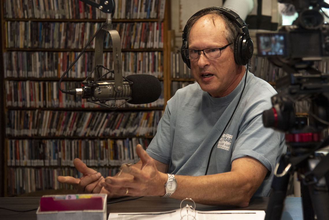 Howard Allen appears on WMPG's USM, Music and ME show to recount how he launched the University's first radio station from an antenna in his dorm room.