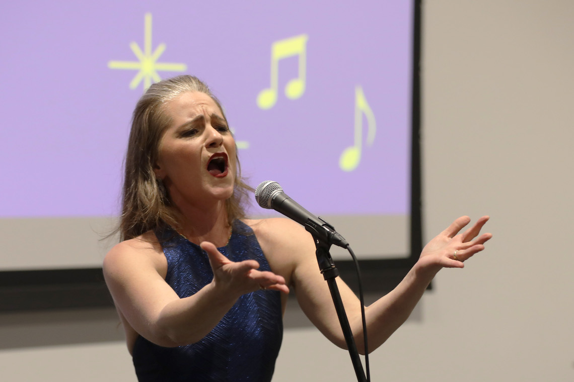 Megan Marino performs a set of operatic and Broadway favorites at the 2023 Osher Gala.