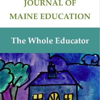 Cover for Journal of maine Educatin with child's art of a house