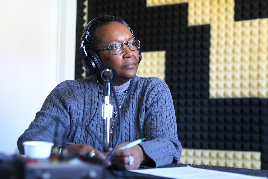Dr. Idella Glenn takes turns with a roster hosts to lead discussion on WMPG's Intercultural Insights radio show.