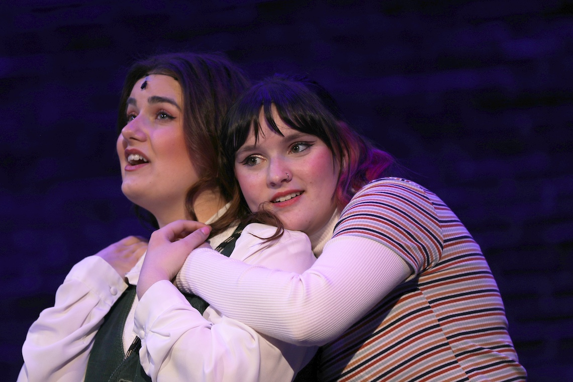 Karoline Brechter (left) and Emma Hall play star-crossed lovers in the spring musical "The Prom."
