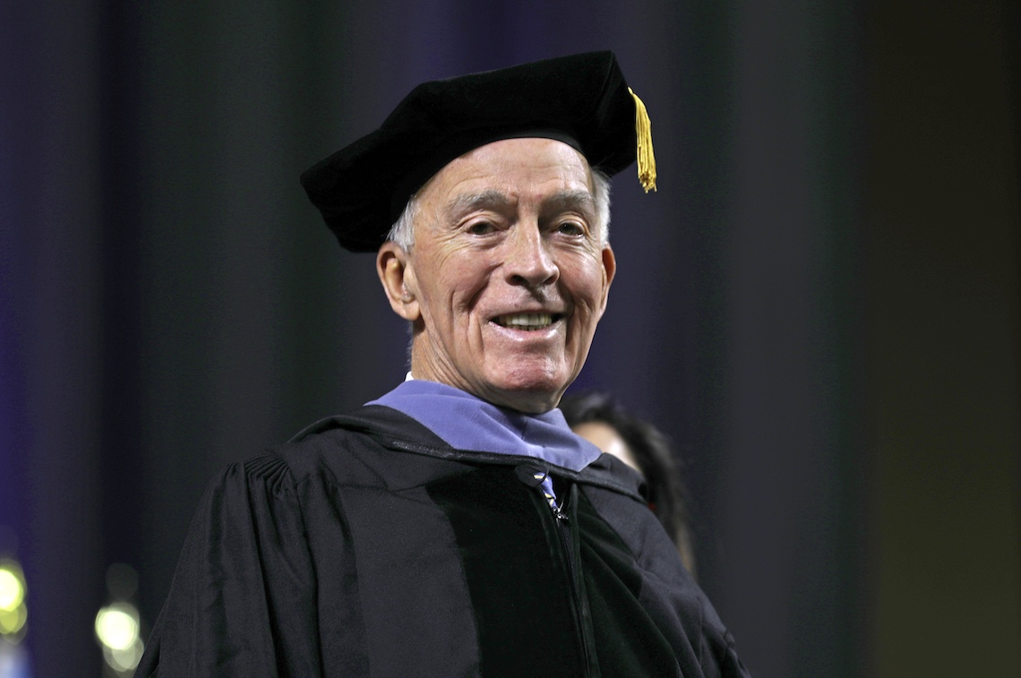 Joe Wishcamper received an honorary degree at the 2024 Commencement ceremony.