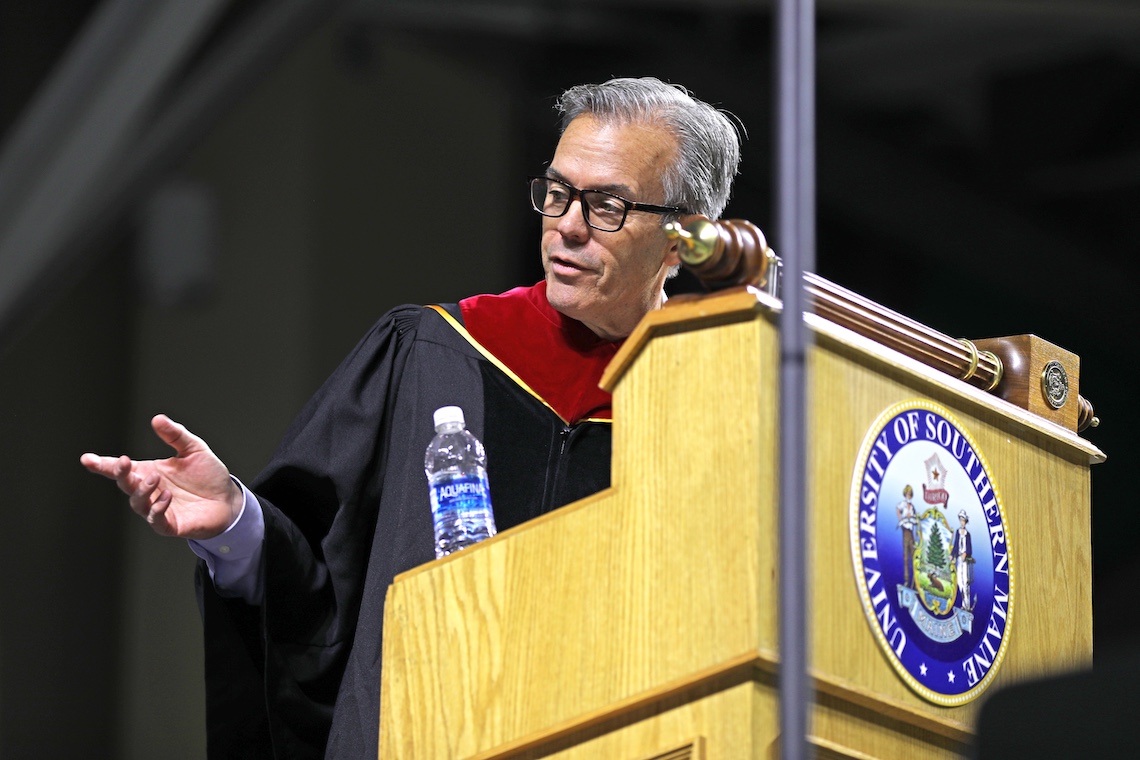 Tom Caron was the keynote speaker at the 2024 Commencement ceremony.