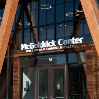 Entrance to the McGoldrick Center for Career and Student Success