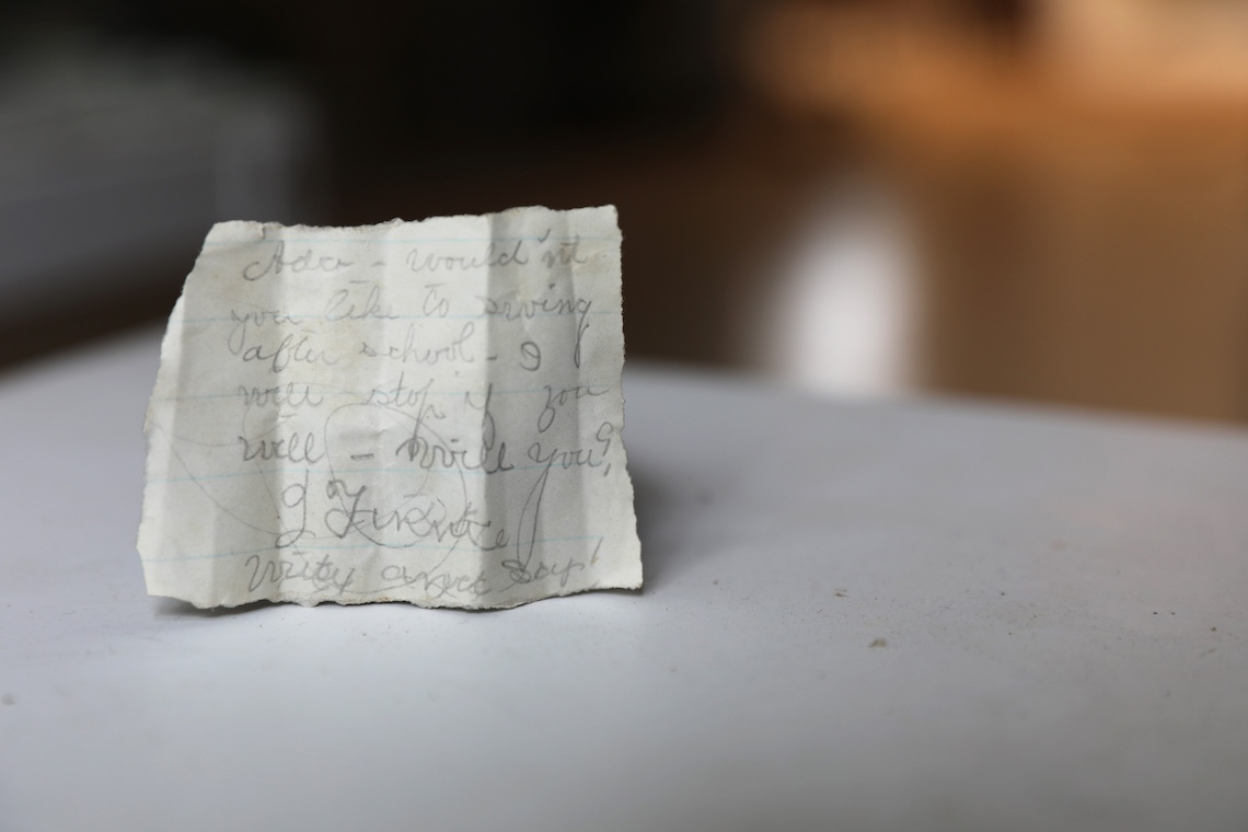 A note arranging some sort of meeting was found in the walls of the Academy Building during a renovation project that ran from 2022 to 2024.