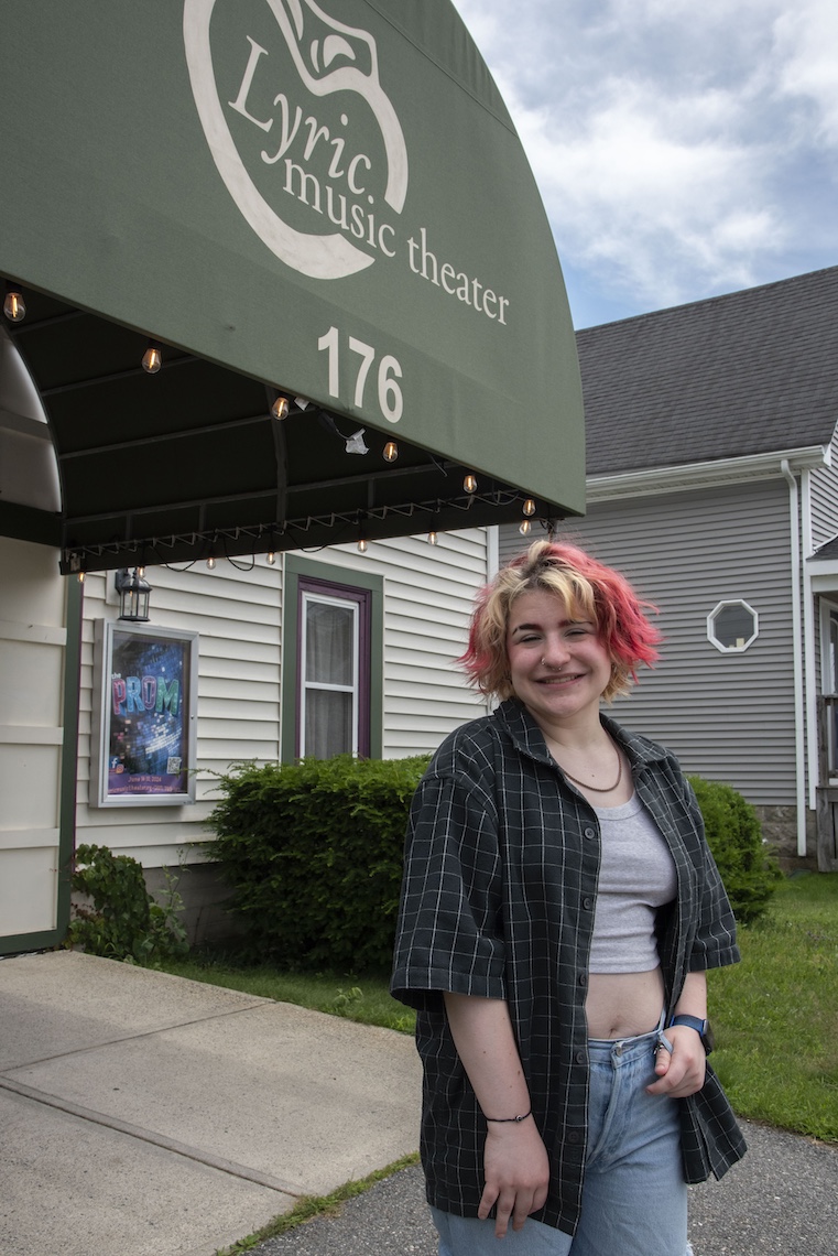 Kaelan Gildart arrives at Lyric Music Theater in South Portland for their final performance as Emma in "The Prom."