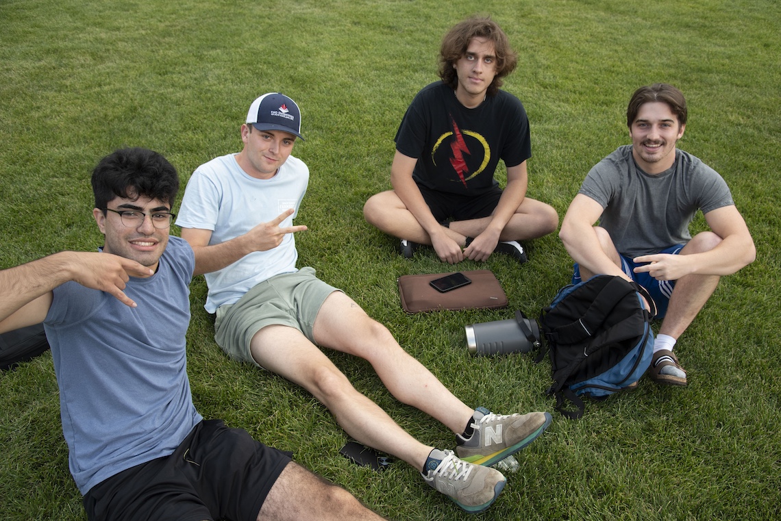 Dean Syed (far left) decided on the spur of the moment to join his friends at the McGoldROCKS concert.