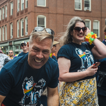 USM employees enjoying a pride parade