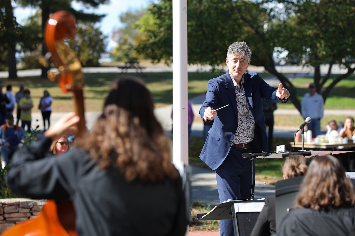 Dr. Will Kinne shaped the program for the Osher Wind Ensemble's annual homecoming concert.