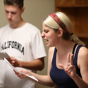 Rita Micklus sings "Always a Bridesmaid" in the Osher School of Music production of "I Love You, You're Perfect, Now Change."