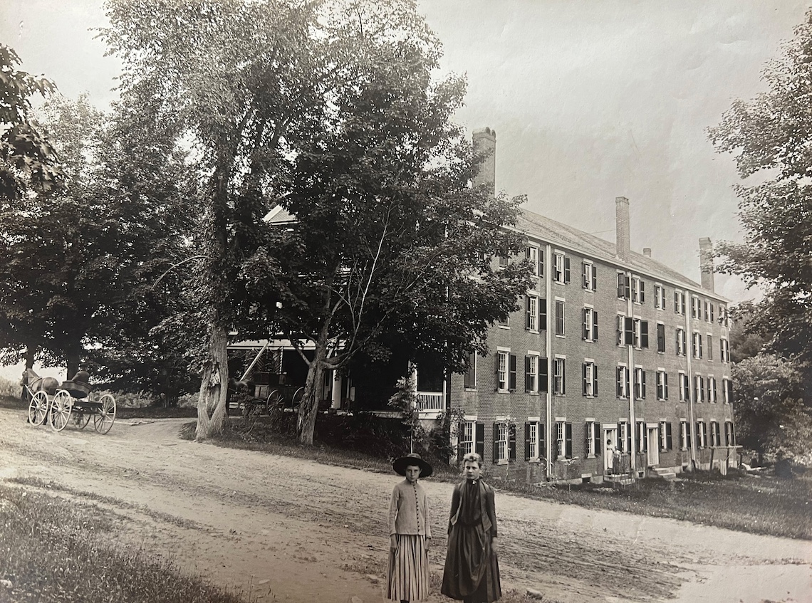 The dormitory of the Gorham Female Seminary was built in 1837 and destroyed by fire in 1894. (Courtesy: Gorham Historical Society)