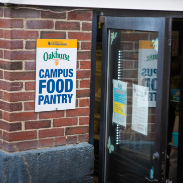Oakhurst Food Pantry entrance on Bedford Street.